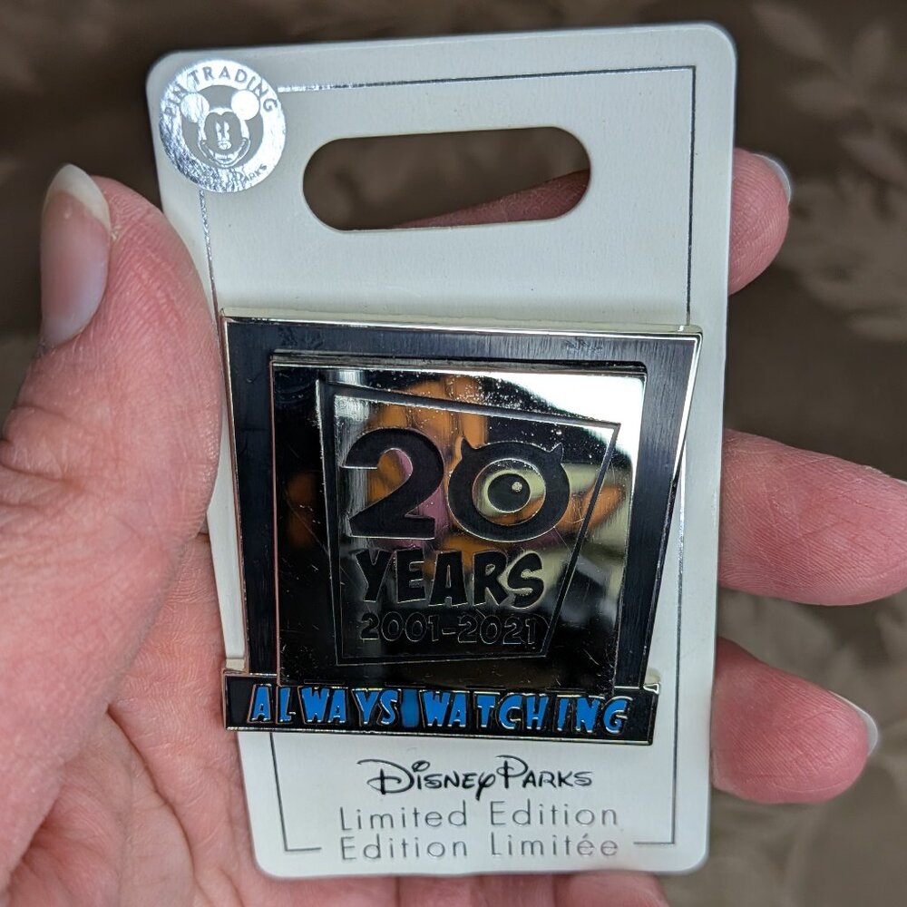 Disney Monster's Inc. 20 Year Anniversary Always Watching Pin, NWT! - Picture 4 of 5